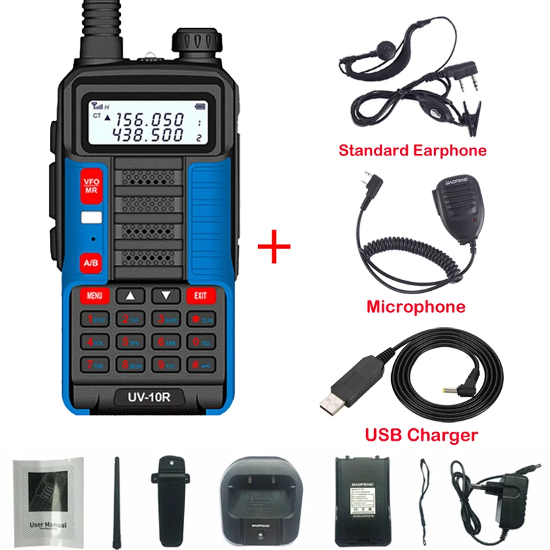 Baofeng UV-10 PRO Waterproof Walkie Talkie Dual Band High Power CB Radio Vhf Uhf CB Ham Radio Upgraded of UV-10 plus Radio UV5R cheap walkie talkies Walkie Talkie