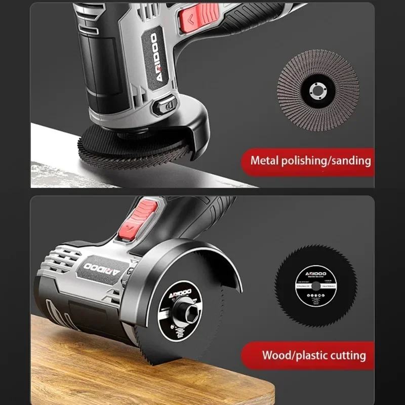 New 16.8V Mini Angle Grinder Portable Lithium Battery Large Capacity Polishing Grinding Cutting Machine Household Power Tool 6