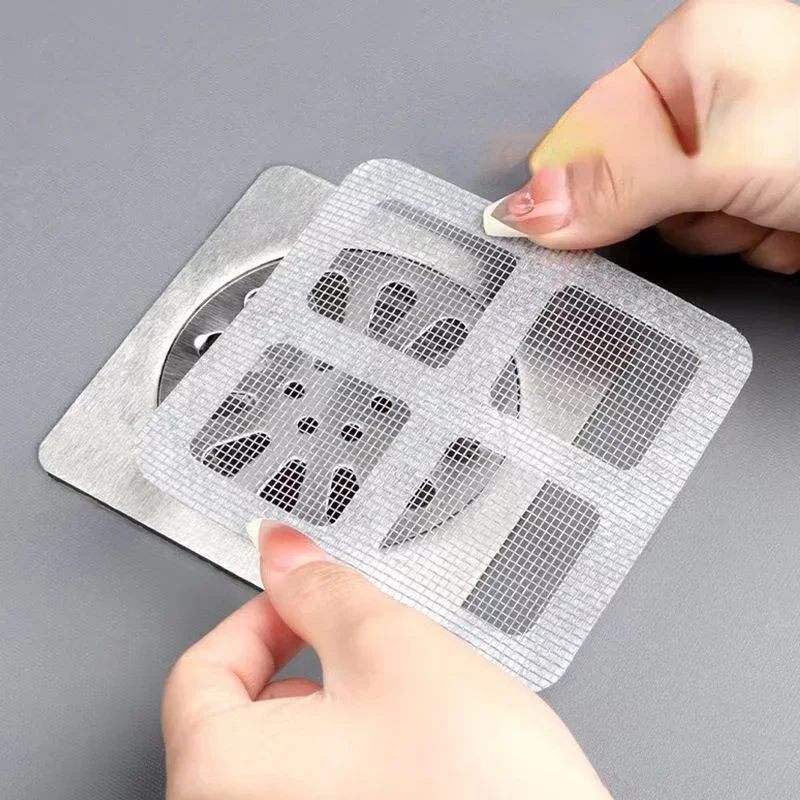 10PCS Disposable Grid Floor Drain Sticker Bathroom Hair Floor Drain Filter Screen Insect Proof Sticker Sink Strainer sink filter sink strainer floor drain sticker floor drain filter hair drain catcher hair drain filter floor drain hair catcher drain hair catcher floor drain hair filter