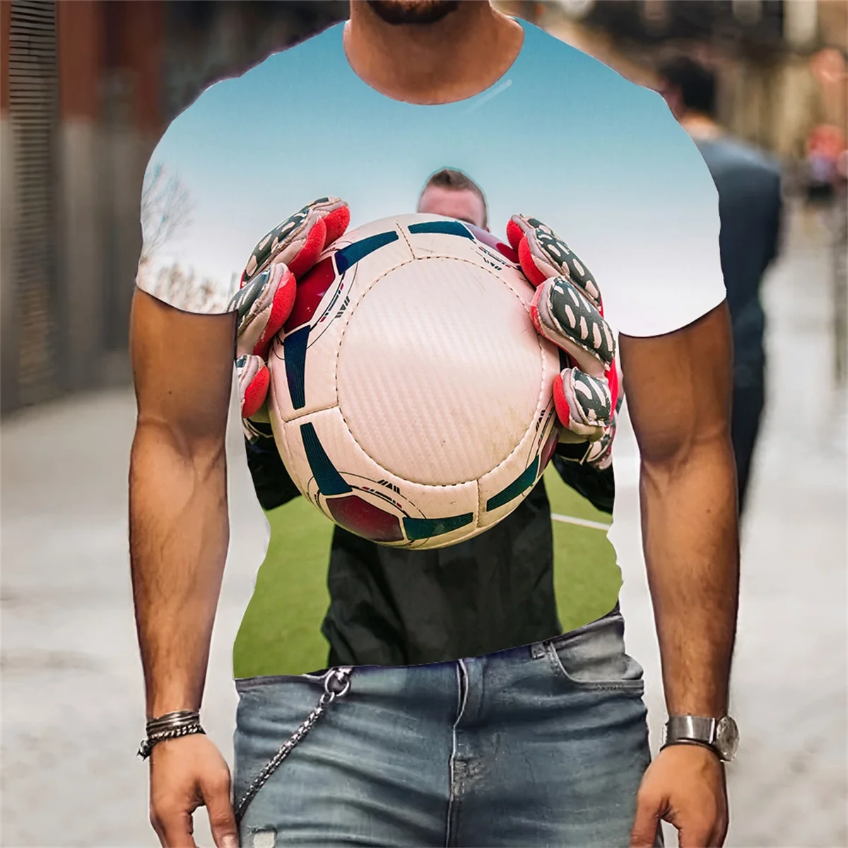

2022 Men's T-Shirt New Men's Short-Sleeved Round Neck Tops Streetwear Fashion Soccer T shirt