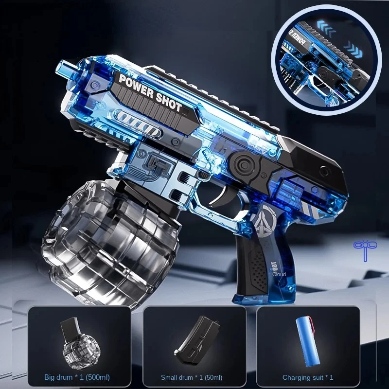 Children High Pressure Electric Water Gun Summer Outdoor Beach Pool Party Fight Game Toys for Kids Automatic Burst Watergun Gift 6