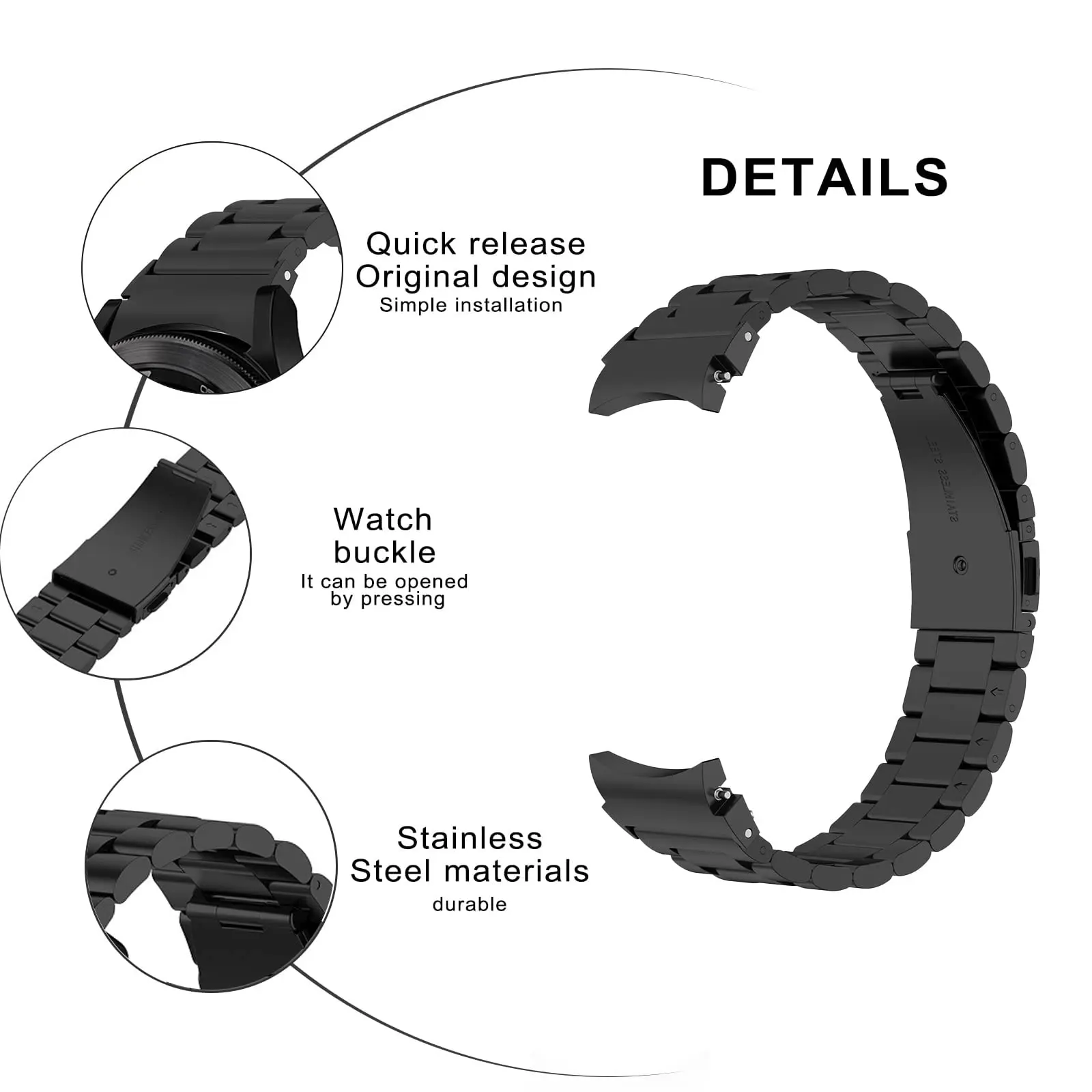 Stainless Steel Metal Bracelet Strap