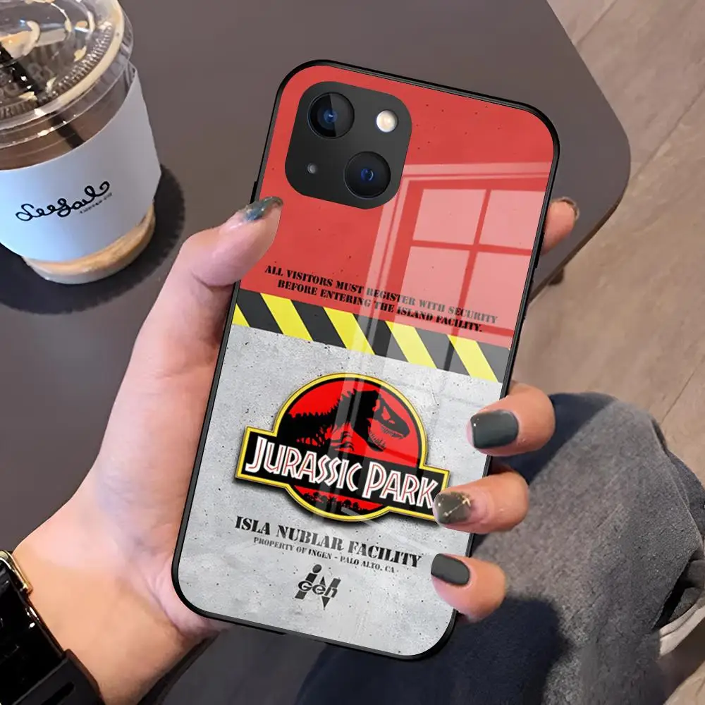 Jurassic Park Dinosaur World Glass Phone Case