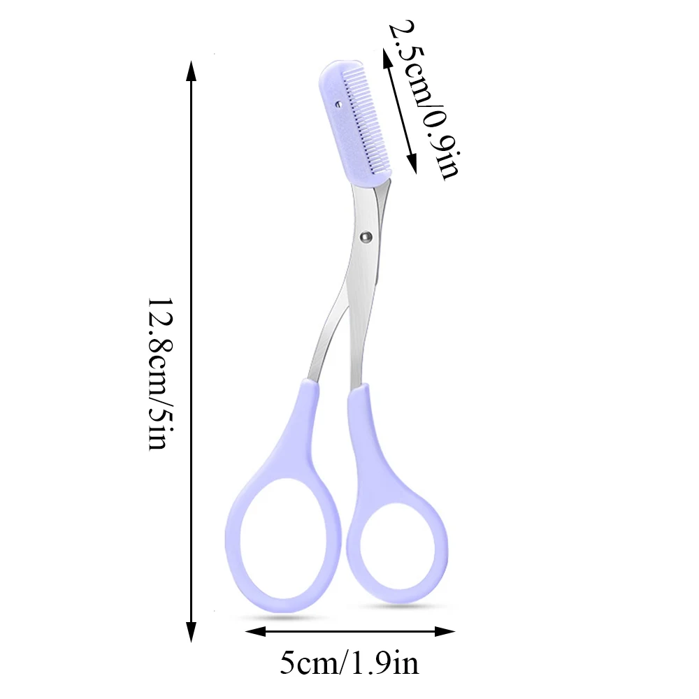 Eyebrow Scissors With Comb Professional Eyebrow Cutting Scissors Removable Comb Brow Trimmer Tool Accessories 1pcs eyebrow trimmer set,eyebrow razor set,eyebrow scissors