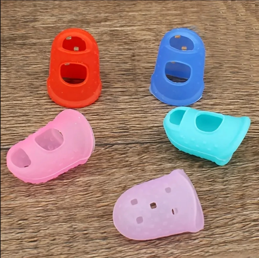 Finger Protector 5 PCS/Set Universal Finger Silicone Guitar String Cover Wear-Resistant Non-Slip finger protector