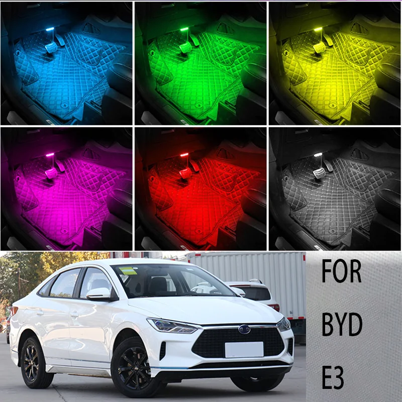 

FOR Byd-e3 LED Car Interior Ambient Foot Light Atmosphere Decorative Lamps Party decoration lights Neon strips