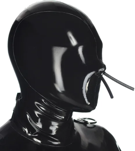 

100% latex Rubber Gummi Black Mask, handsome, role-playing, party, comfortable xs-xs-xl, 0.4 mm for both sexes