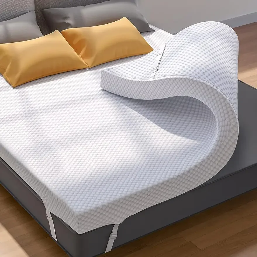 

PERLECARE 3 Inch Gel Memory Foam Mattress Topper for Pressure Relief, Soft Mattress Topper for Cooling Sleep,