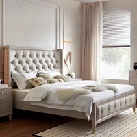 Ensemble de chambre à coucher Princesse Européenne, mobilier moderne de luxe pour chambre de fille, lit Queen Size, meubles de chambre à coucher 1