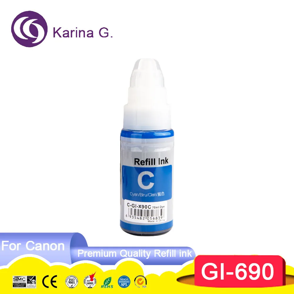 GI 690 GI690 GI-690 Premium Compatible Color Bulk Water Based Bottle Refill DGT