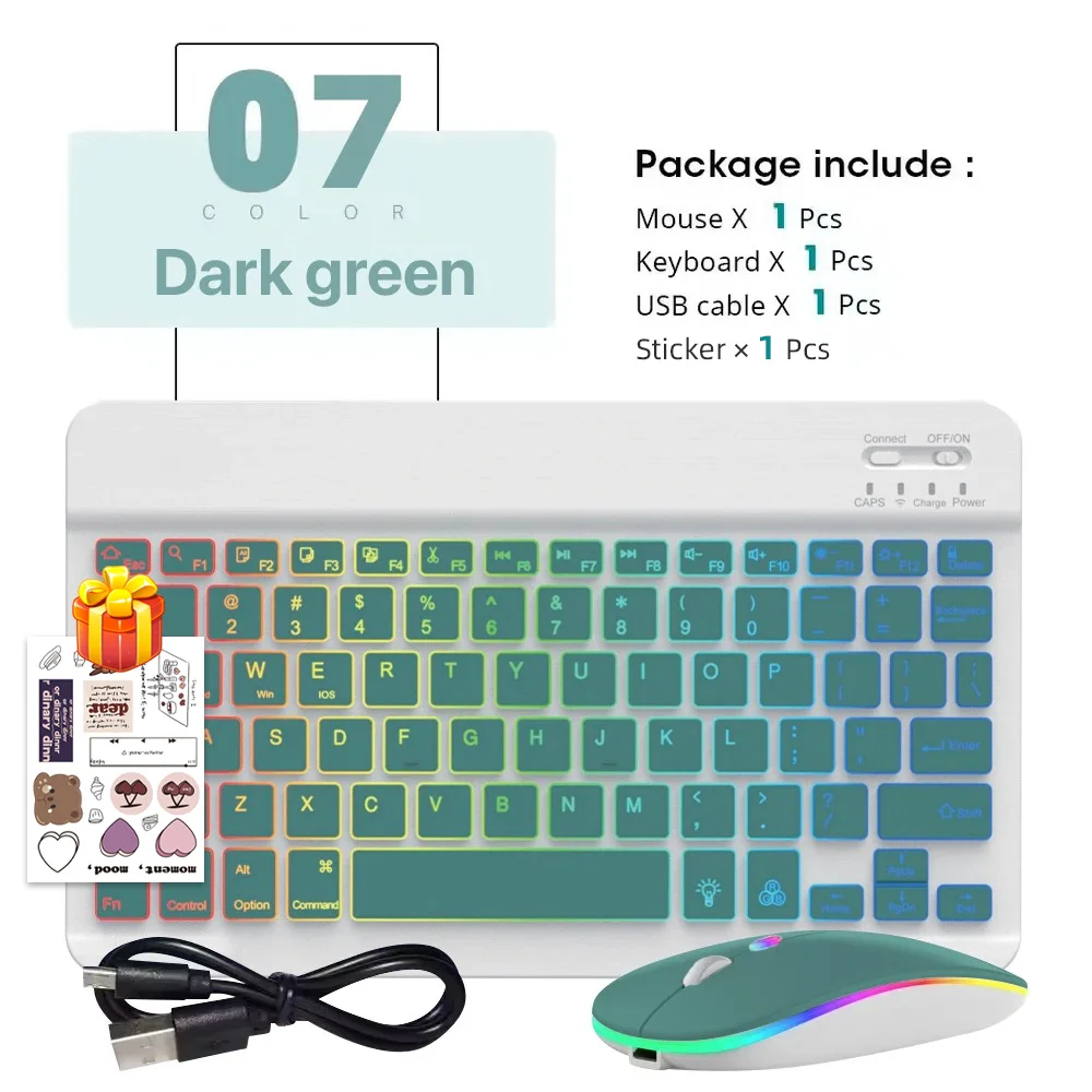 Enhanced Wireless Bluetooth Keyboard and Mouse for Tablets and Phones - Multi-Language Support