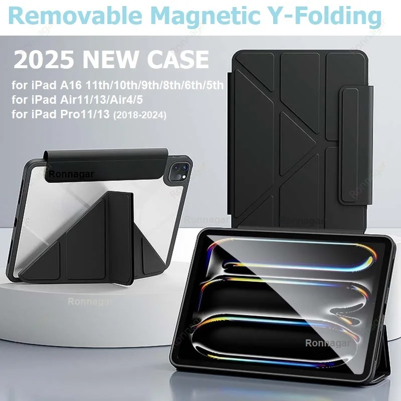 Abnehmbare magnetische Hülle, kompatibel mit iPad 11. Generation A16 11