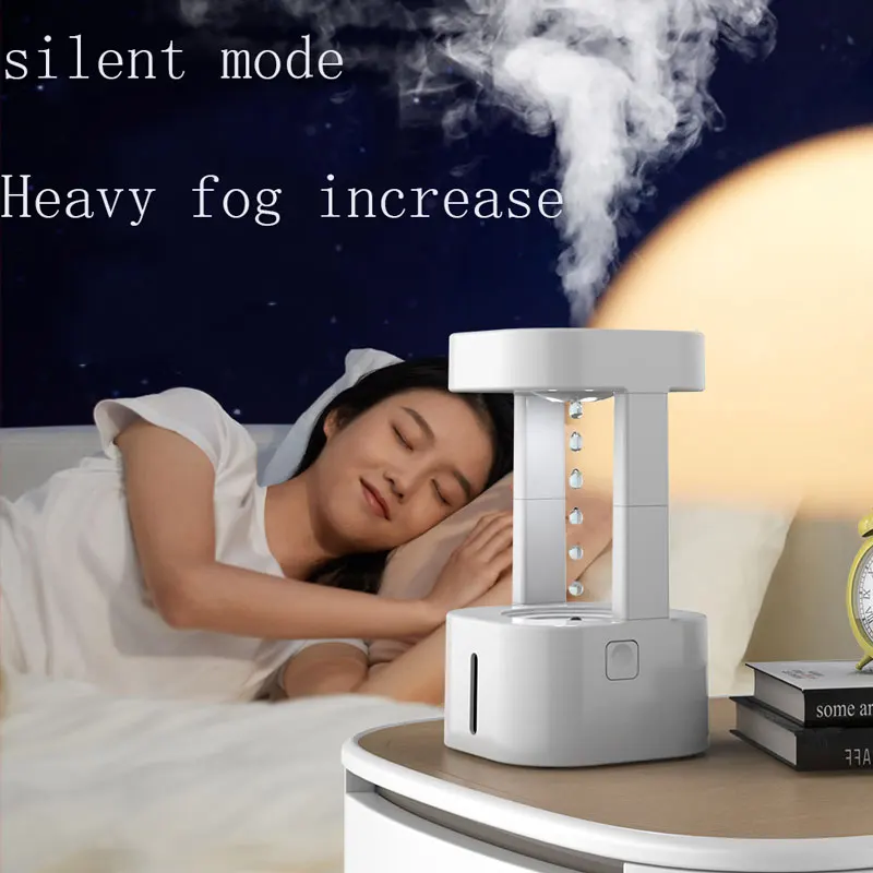 Home Anti Gravity Drip Backflow Spray Humidifier LED Color Night Light Remote Control Aromatherapy Machine Office Atomizer 3