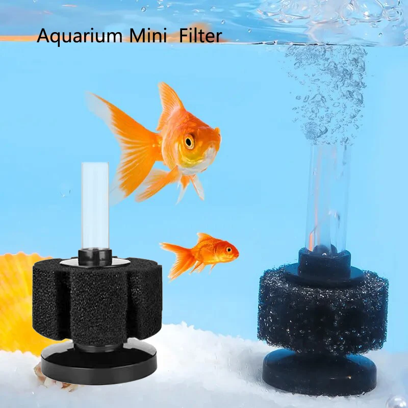 Mini filtro de esponja para acuario, bomba de aire para pecera, estanque de camarones, filtro de esponja bioquímica, filtro de filtración para acuario