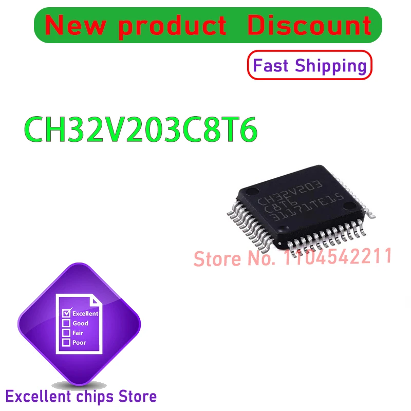 10PCS~100PCS/LOTCH32V203C8T6CH32V203CCH32V203C8QFPNeworiginal-AliExpress