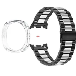 Premium Stainless Steel Strap with Full Coverage Case - Galaxy Watch 8 40mm (BSTr)