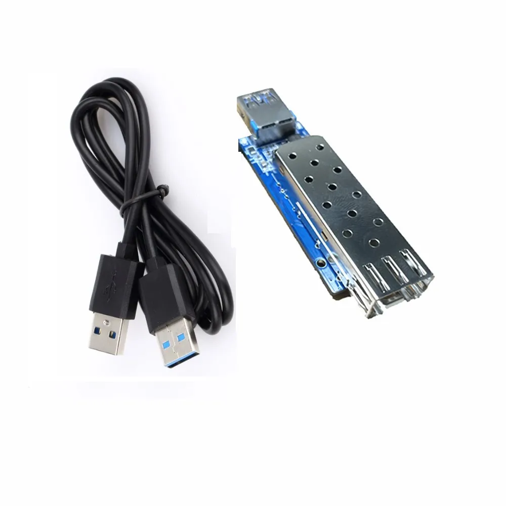 Ethernet Media Converter Plexda USB3.2 Gen1 to 1000Base-X SFP USB3.0 to Gigabit optical network (FMC-GUSB-SFP-PCBA)