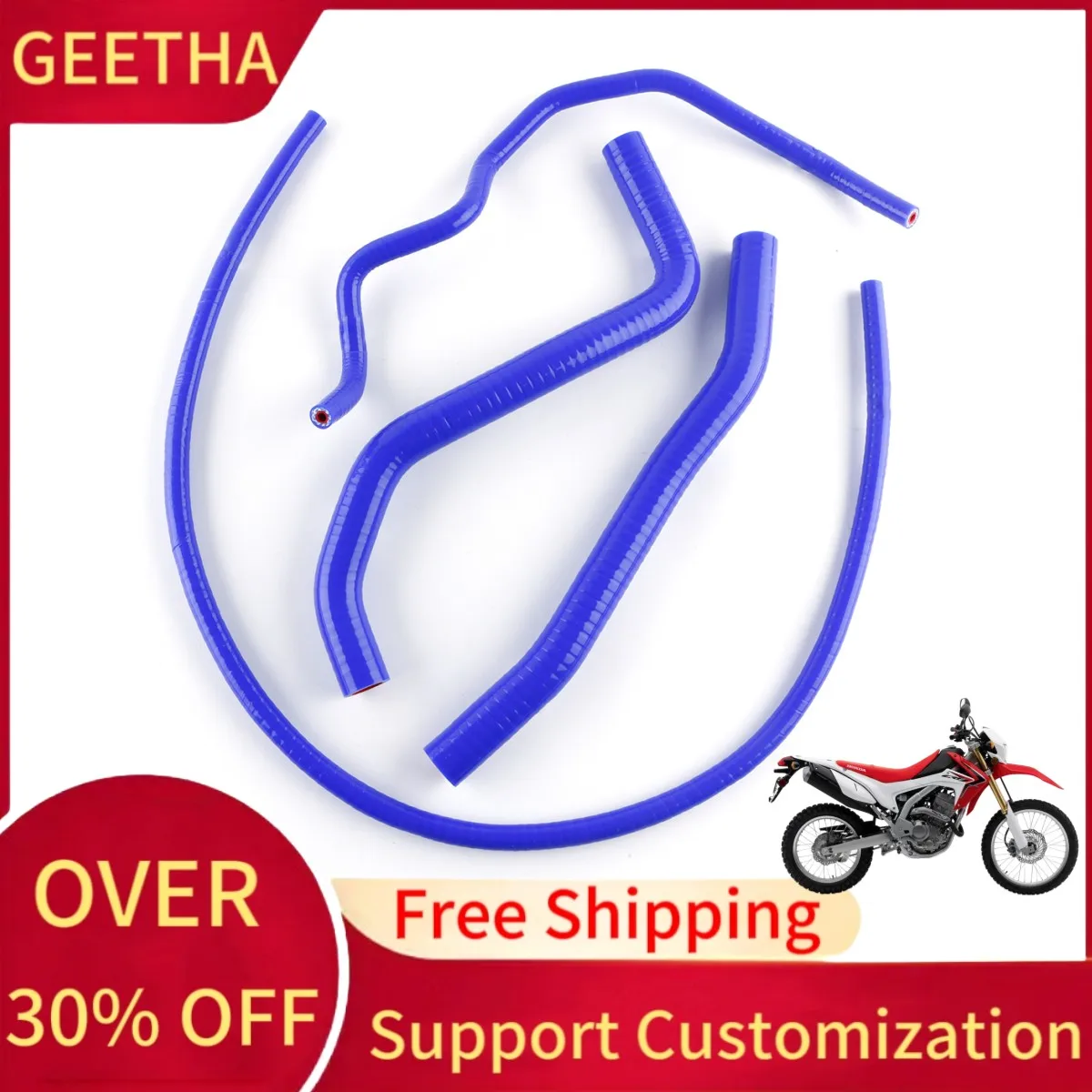 

For HONDA CRF 250L CRF250L 2012-2017 CRF 250 M 2013-2017 Silicone Radiator Coolant Hose Pipe Kit