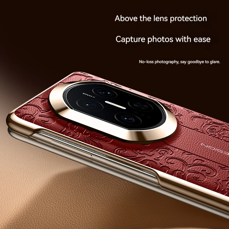 Luxury 3D Embossed Leather & Electroplated Protective Phone Case