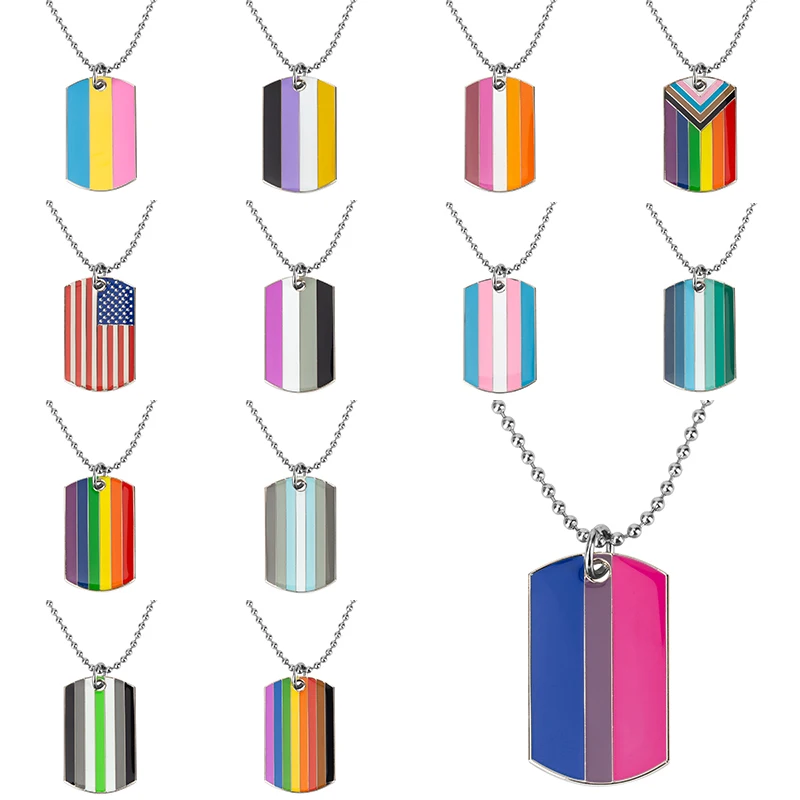 

Transgender Rainbow Pansexual pride Genderqueer pride Asexual Pendant Necklace Rainbow Heart Necklace For Women Jewelry