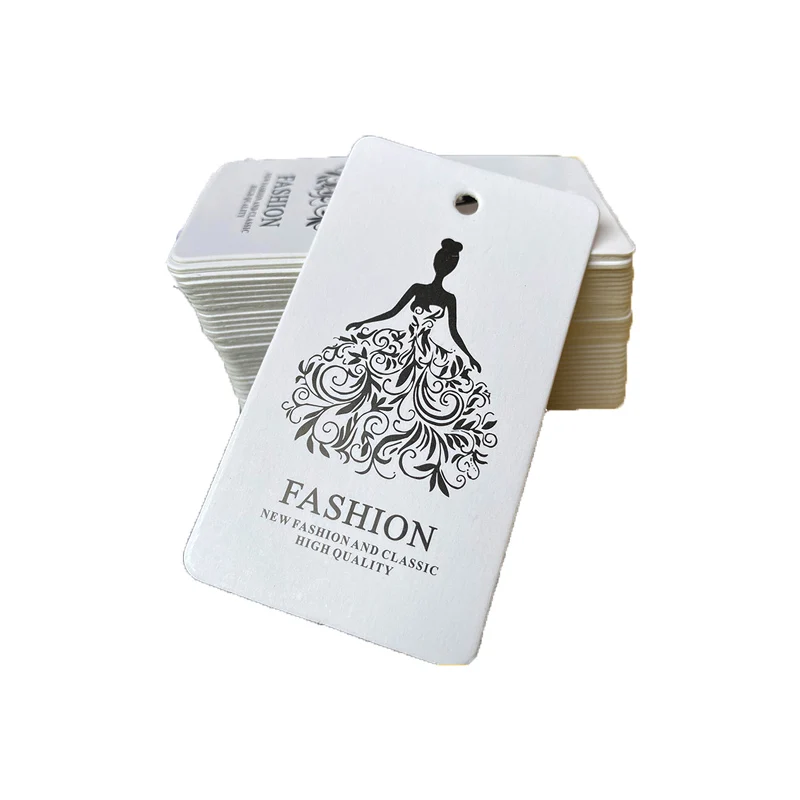 

Cardboard garment labels swing tags with ribbon