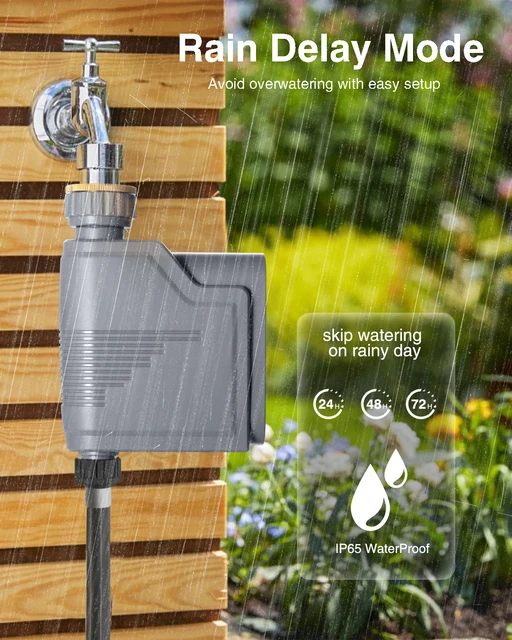 Tuya Smart Zigbee Watering Timer Smart Sprinkler Drip Irrigation System Built-in Water Flow Recorder Water Controller 3