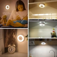 1-6 pièces économie d'énergie LED veilleuses capteur tactile 3 couleurs réglable mur lampe de nuit USB Rechargeable magnétique chambre allée chambre 4