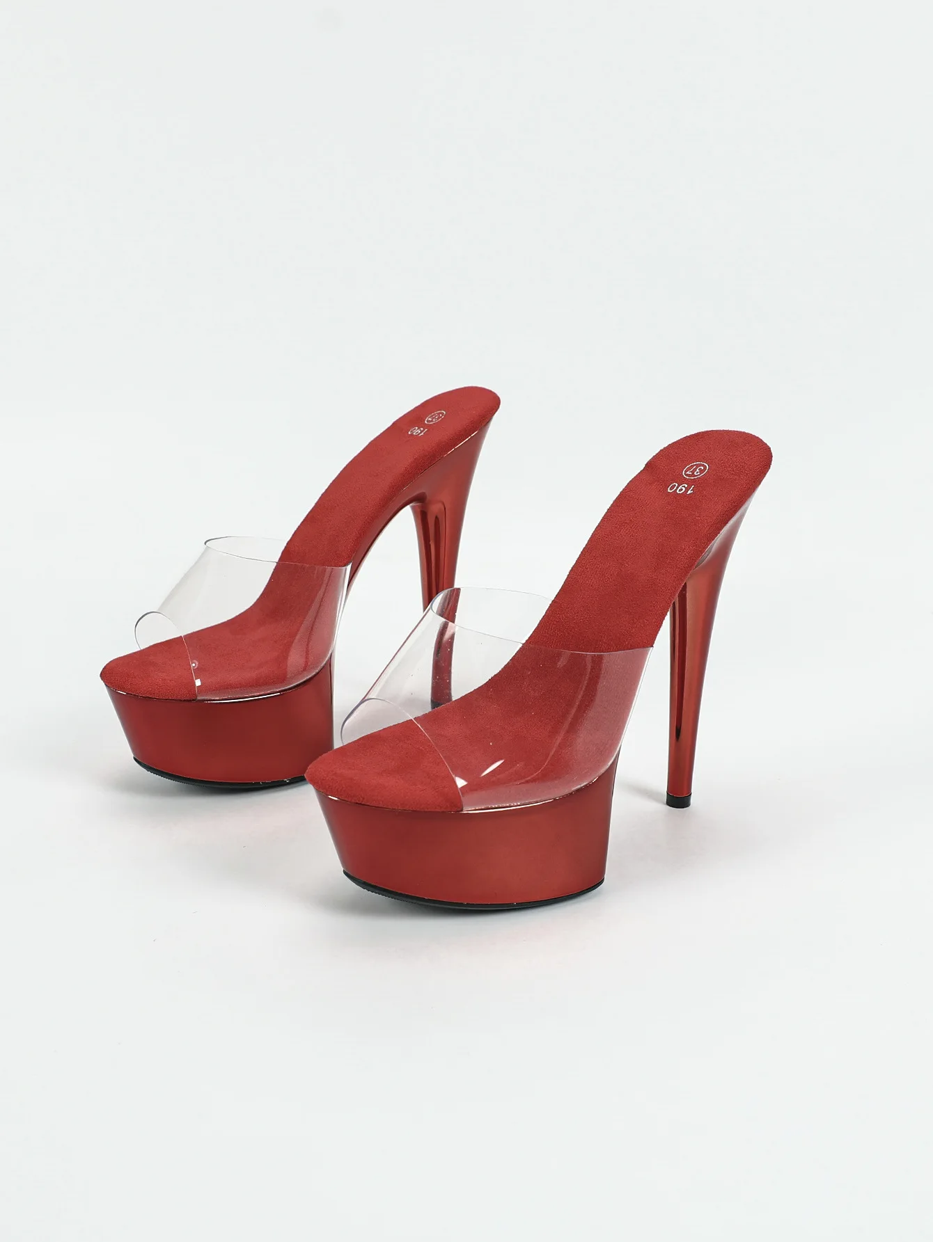 Damen High Heels Dünner Absatz Sexy Wasserdichter Tisch 15 cm Hohe Super High Heel Hausschuhe LFD-8661-B24 – Detail 22