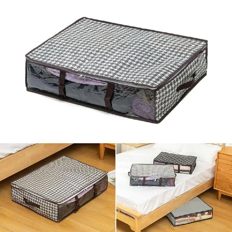 Underbed Storage Bag Foldable Quilt Clothes Storage Bag Large Capacity Dustproof Toys Bags Moisture Dust Proof Proof Organizer 3