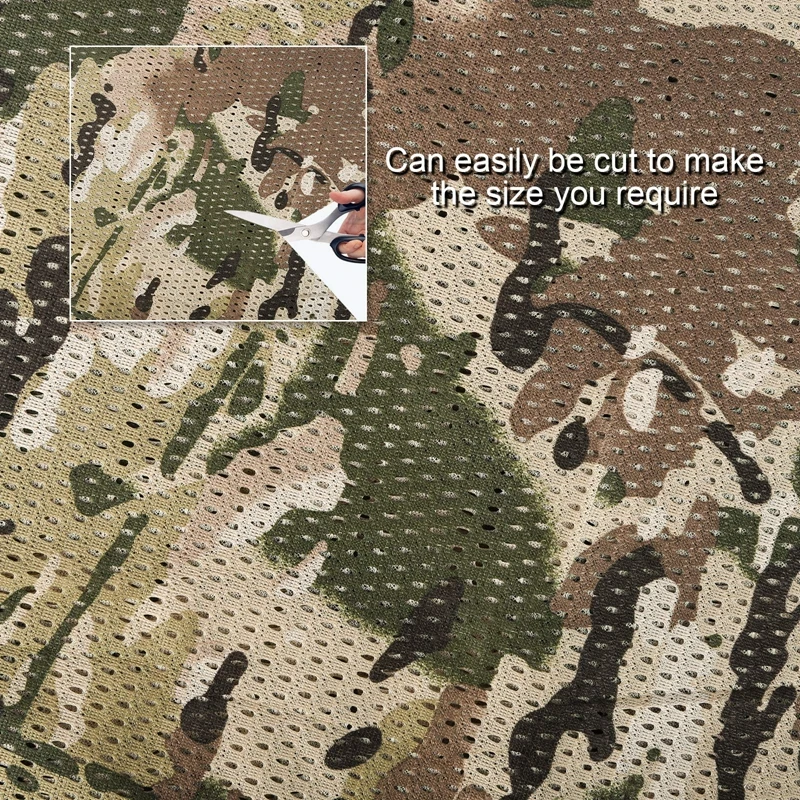 Filet Camouflage En Toile De Jute Imprimé Camo – 1,5 X 3 Mètres – STEPLAND