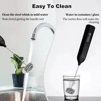Mousseur à lait électrique portatif, batteur à œufs rechargeable par USB, mini fouet à café sans fil, mousseur à lait automatique, mixeur à œufs 6