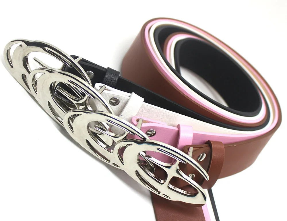 IEFB New Trendy Belt Abstract Three-dimensional Cross Star Design Buckle Waistband Jeans Skirt Accessories Fashion Belts 9W490
