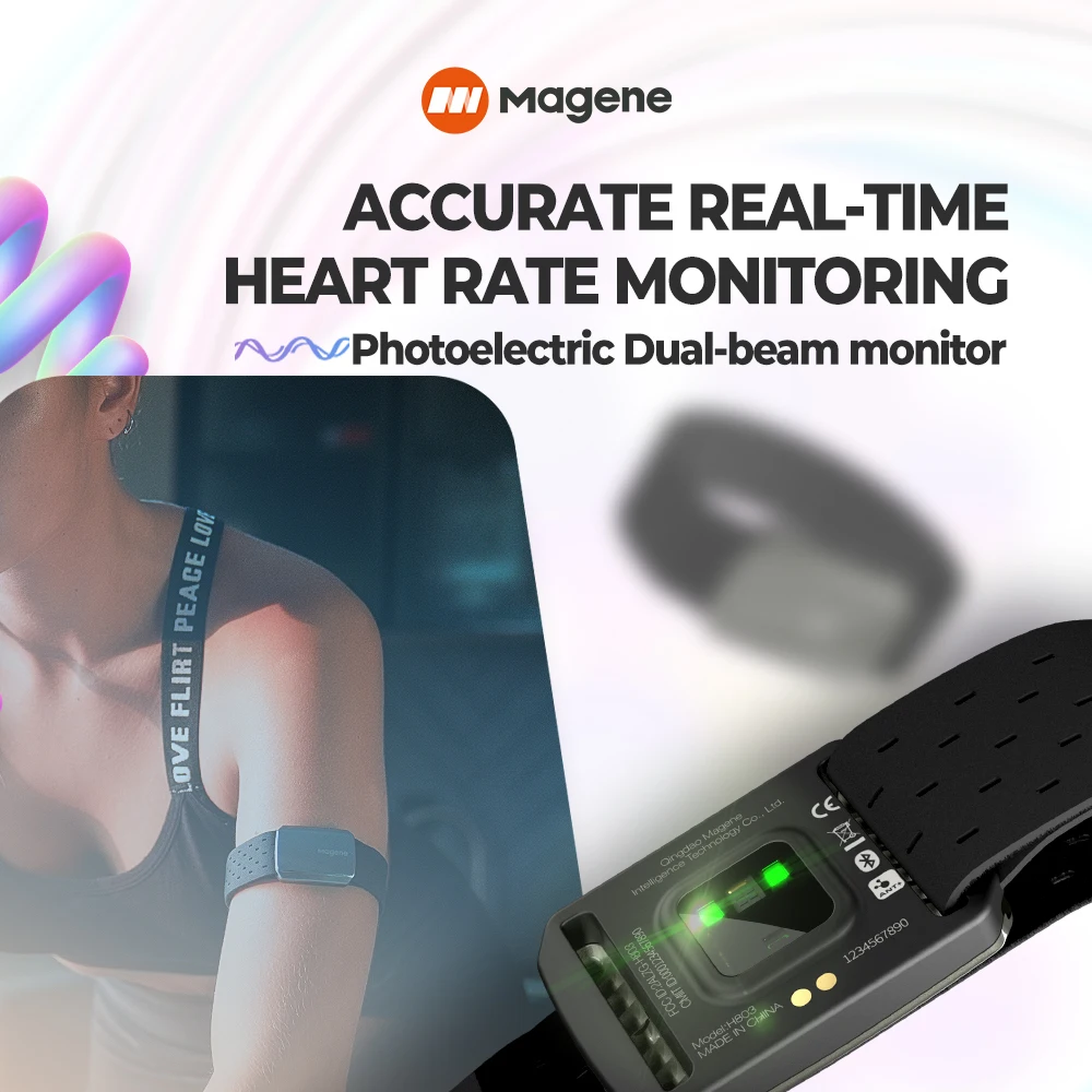 Magene Heart Rate Armband Monitor Dual Mode Bluetooth ANT H803