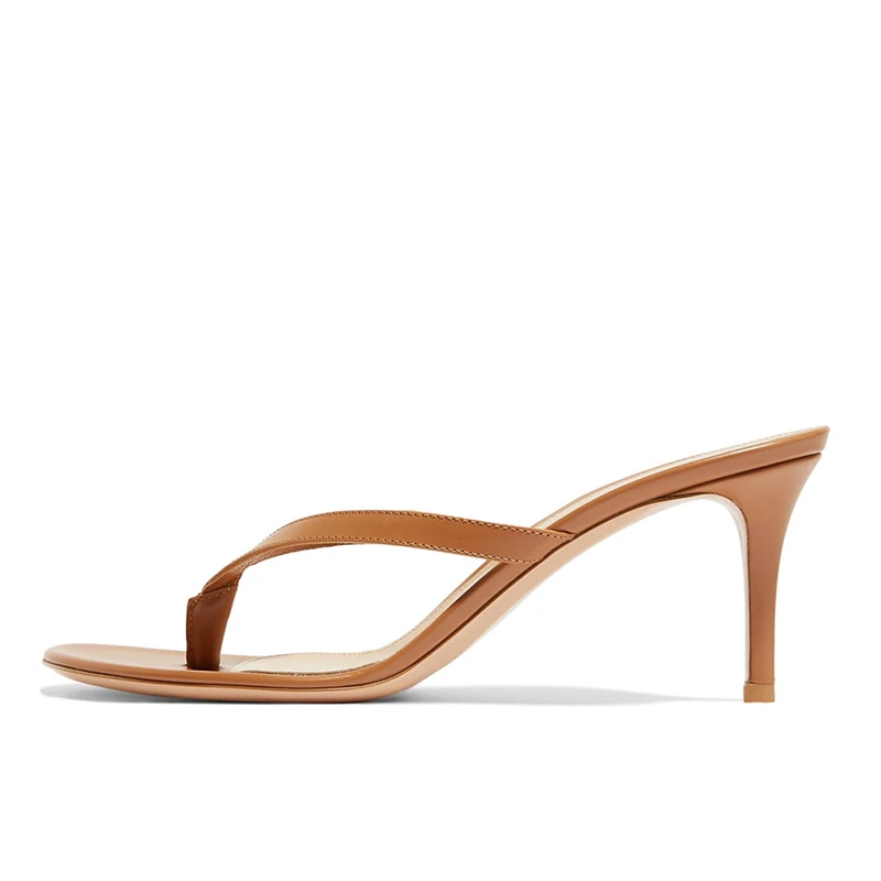 Brown thong heels Clearance