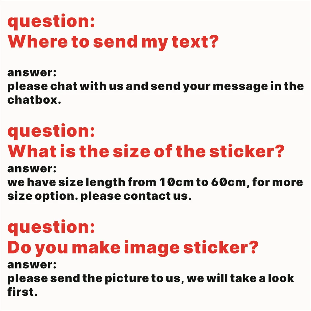 Personalized Multilingual Custom Text Sticker for Car or Door Decoration