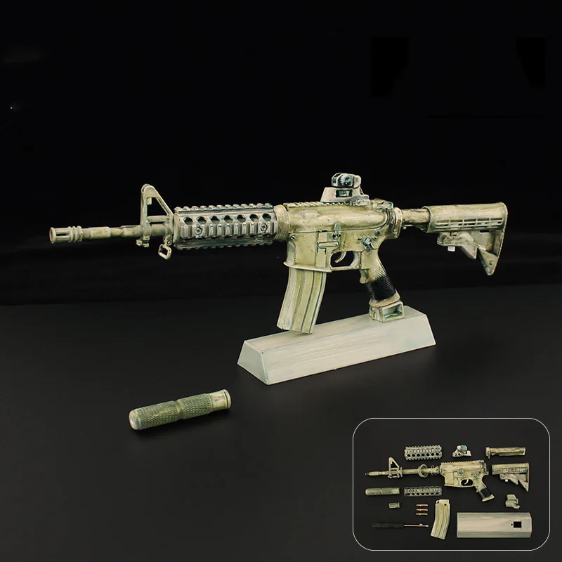 1/3 Metal M416 Scale Toy Gun Miniature M4A1 Rifle Sniper Model Assemble Disassemble Build Kit Collection Toy Gifts 5