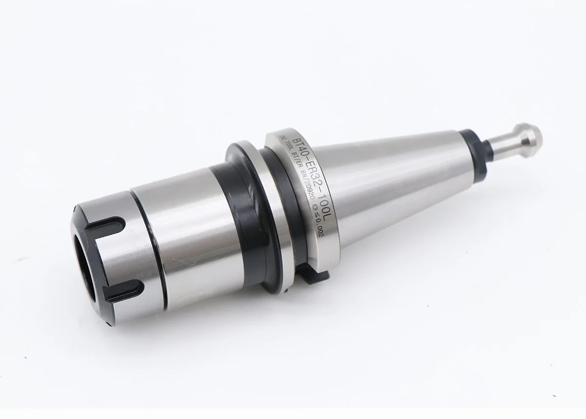 4pcs BT40 Tool Holders BT40-ER32-100mm Collet Chuck With 4pc BT40-45° Pull Studs