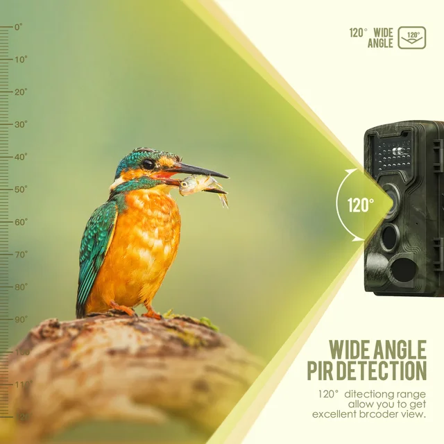 58MP 2.7K Trail Camera with Night Vision 3 PIR Sensors IP66 Infrared Hunting Camera for Outdoor Wildlife Scouting Researching 1
