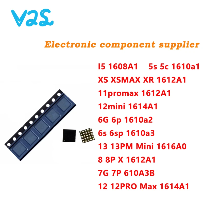 

100% New 1614A1 1608A1 1610A1 1610A2 1610A3 610A3B 1612A1 for iPhone 5S 5C 6 6 plus 6S 6Splus 7 7plus 8 8plus usb charger BGA