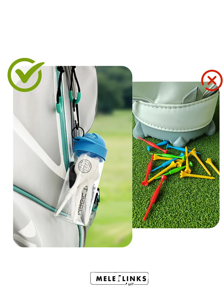 Golf treasure bottle 1 Golf Bottle With Hook Plastic Portable Comes With 3 Petal Type Golf Tee And 1 Marking Pen Golf Supplies