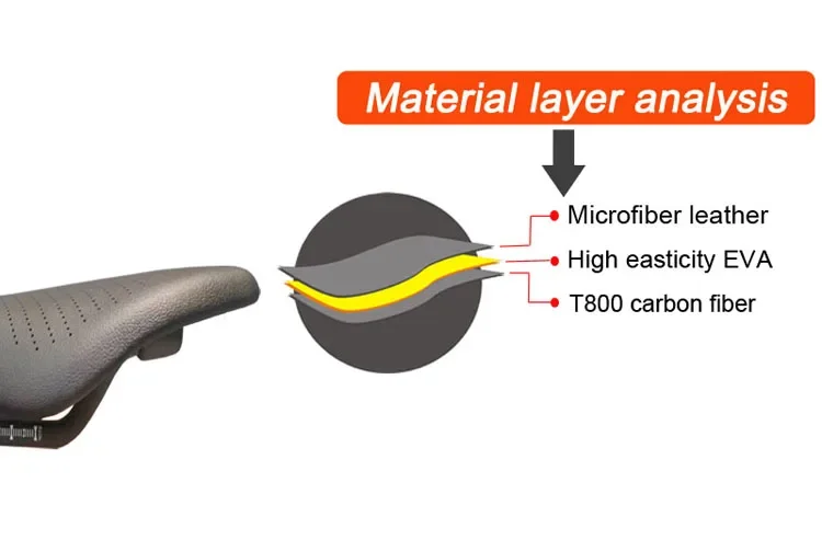 New 128g Carbon Fiber Road Mtb Saddle Use 3k T800 Carbon Material Pads Super Light Leather Cushions Ride Bicycles Seat