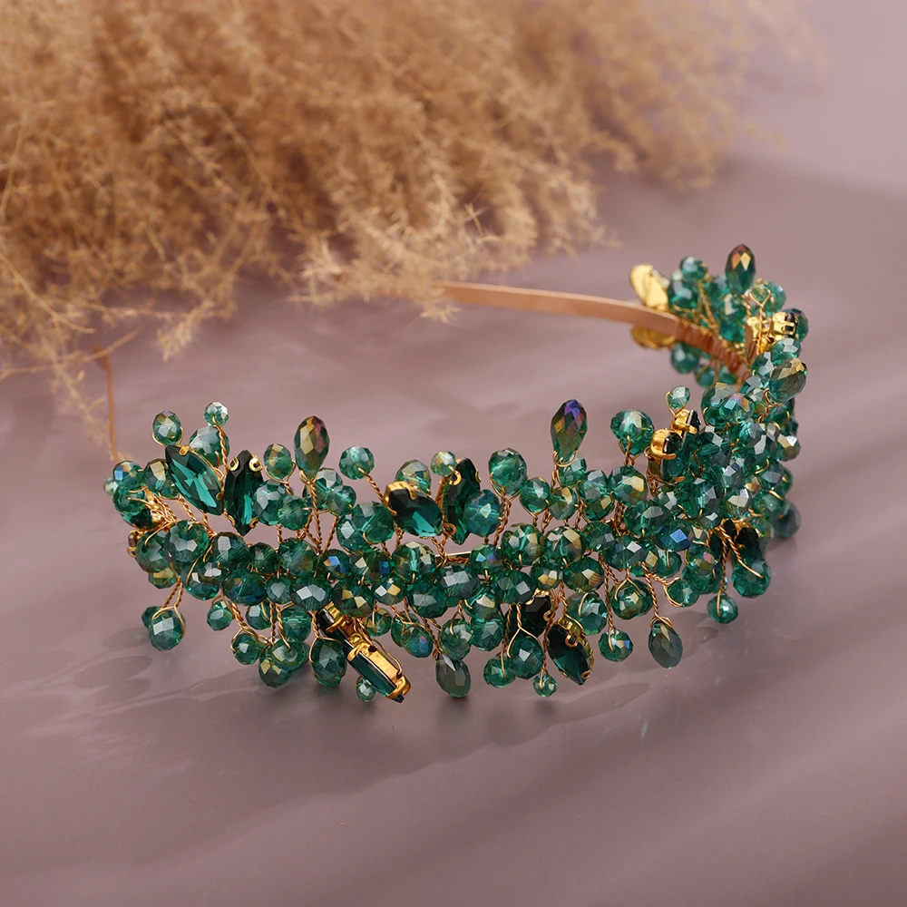 Bridal Hair Accessories Handmade Wedding Bride Tiaras Crowns Headband For Women