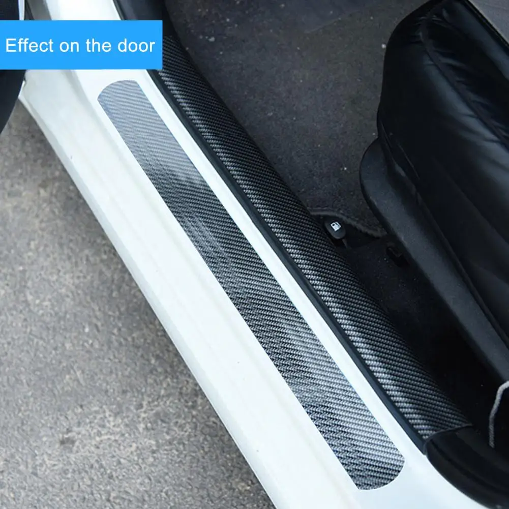 

Door Sill Protection Wrap Premium Carbon Fiber Car Door Edge Guards Automotive Protection Anti-collision Decorative for Auto