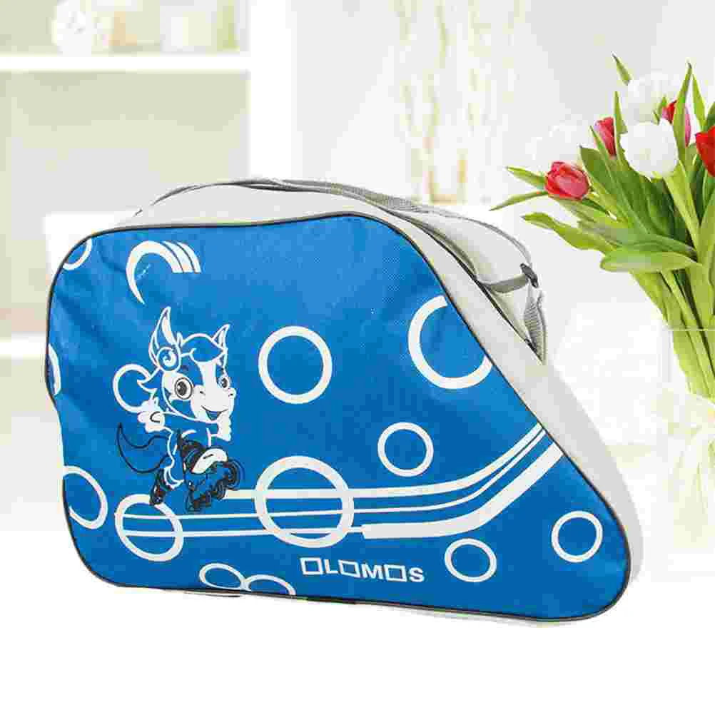 Fashionable Printed Portable Skating Shoes Storage Bag Adjustable Shoulder Strap Storage Organizer Roller Skate Bag roller skates bag