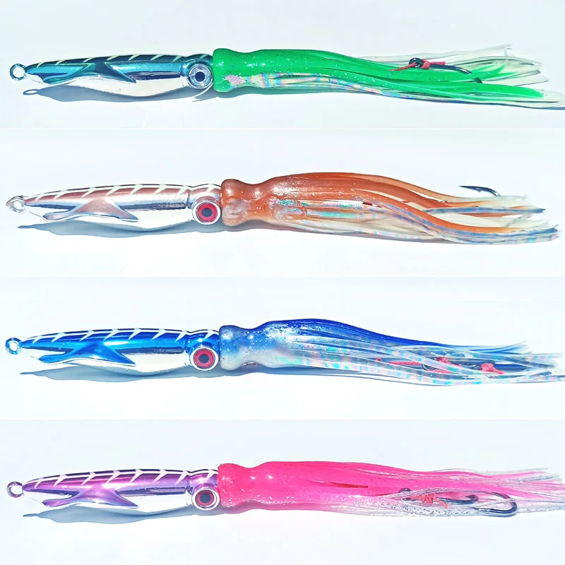 

AS 1PC Metal Head Inchiku Jig Wire Bait Octopus Skirt Fishing Jigging Lure 60g100g120g150g200g Artifial Pesca Leurre Hard Bait