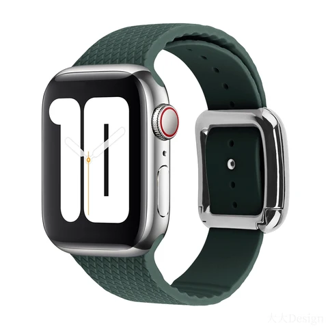 For Apple Watch band Modern buckle 45mm 44mm 41mm correa 40m 42mm38mm Silicone bracelet iwatch series3 5 4 6 SE 7 Watchbds