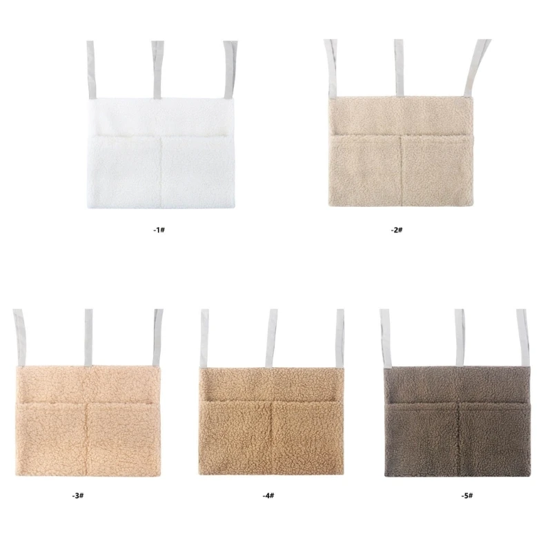 Practical Baby Crib Storage Bag Organizers Bedside Bag for Diapers & Small Items  2 Pockets Versatile Bedside 6