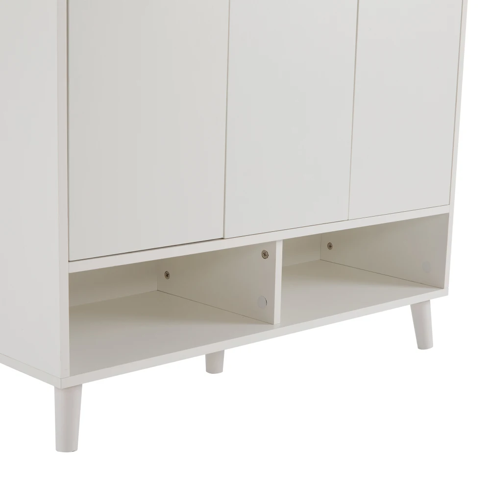 Mehrzweck-Sideboard-Schuhschrank mit Schubladen – großer Stauraum, 4-türiges Design für Esszimmer und Wohnzimmer, Heim-Organizer – Detail 26