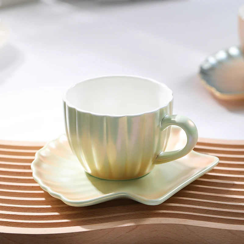 Luxury ceramic coffee cup and saucer set with spoon 260ml – Granchy