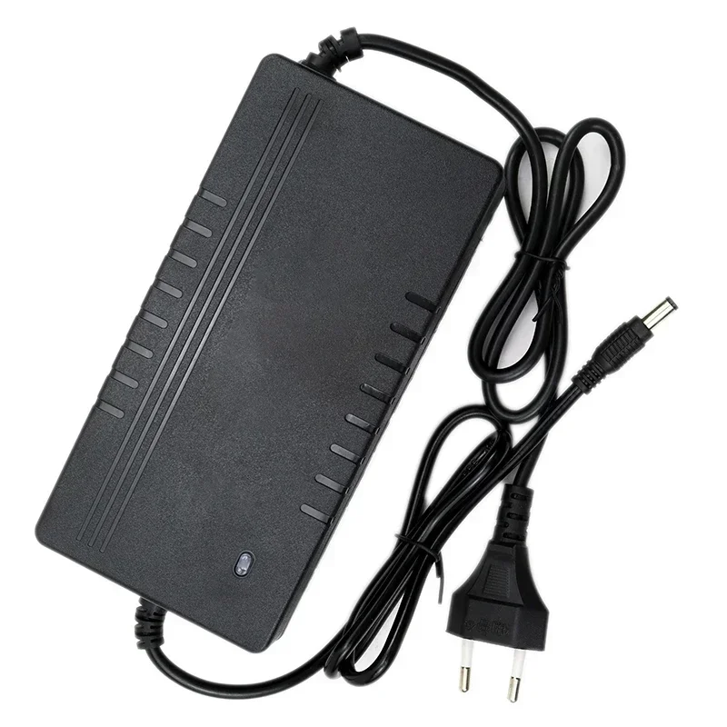 Kaliobes universal ebike lithium charger showing multiple voltage configurations from 42V to 84V